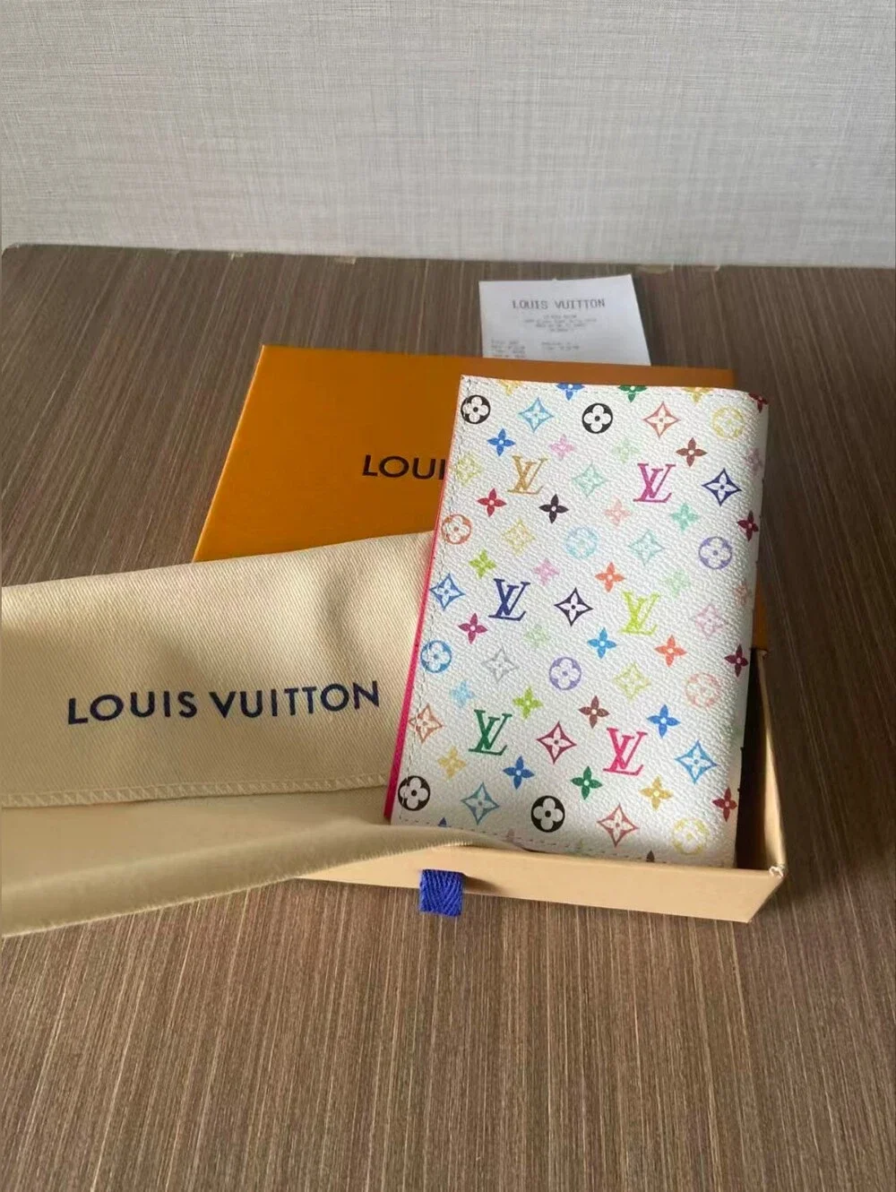 Louis Vuitton Multicolor Monogram Passport Cover - White
